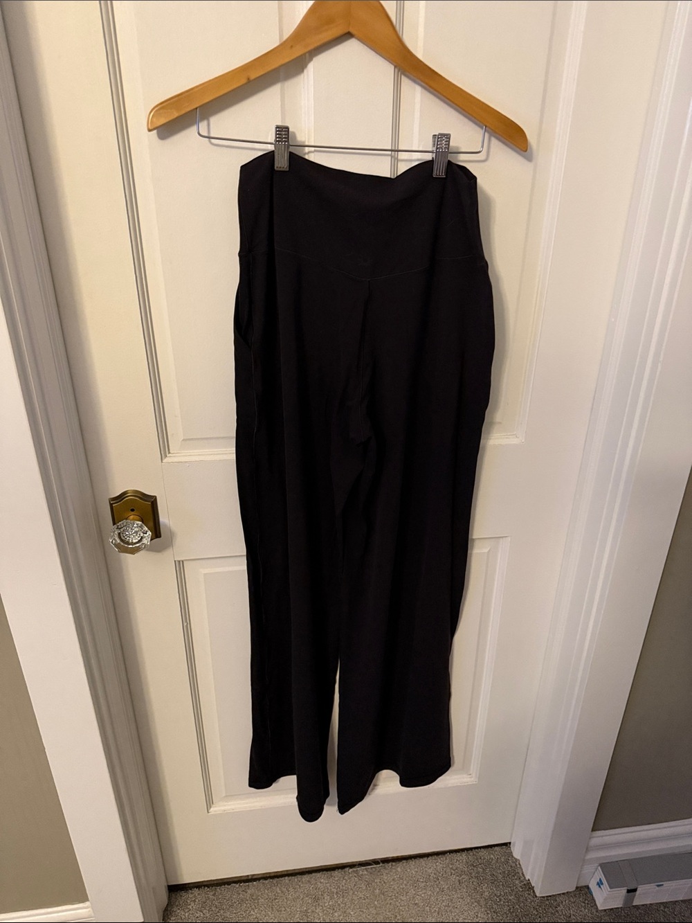 Aerie Black High-Waist Wide-Leg Pants